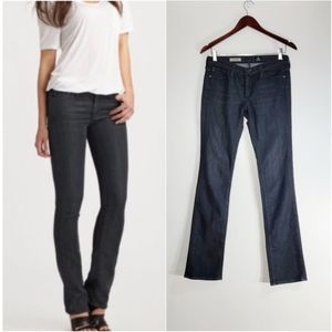 AG Adriano Goldschmied Dark Gray Ballad Slim Bootcut Low Rise Jeans Size 27